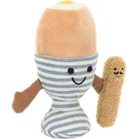Jellycat Bamse - 16x12 cm - Amuseables Eggetha Egg & Lance Soldi - - OneSize - Bamse