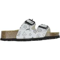 Superfit Sandaler - Fussbettpantoffel - Hvid/Sort m. Print - - 28 - Sandal