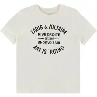 Zadig & Voltaire T-shirt - Off White m. Print - - 14 år (164) - T-Shirt