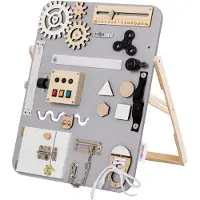 Woobiboo Woobiboard - Standing Enjoy - Grey/Natural - - OneSize - Tumledyr