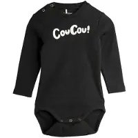 Mini Rodini Body l/æ - Rib - Coucou - Sort - - 56/62 - Body L/Æ