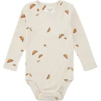 VACVAC Body l/æ - Rib - Kurt - Mini Croissant love - - 2-3 år (92-98) - Body L/Æ