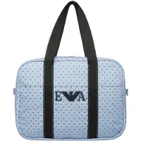 Emporio Armani Pusletaske - Lyseblå/Navy m. Logoer - - OneSize - Pusletaske