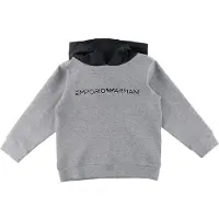 Emporio Armani Hættetrøje - Gråmeleret m. Navy - - 8 år (128) - Hættetrøje