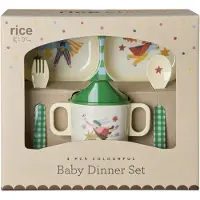 Rice Spisesæt - Melamin - 4 Dele - Hero/Grøn - - OneSize - Spisesæt