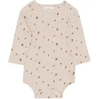 Monsieur Mini body l/æ - Off White m. Chokolade - - 6-9 mdr - Body L/Æ