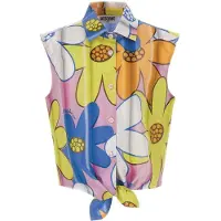 Moschino Skjorte - Pink/Blå/Gul - - 10 år (140) - Skjorte K/Æ