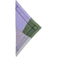 Lala Berlin Tørklæde - 162x85 - Triangle Trinity Patchwork - Lav - - OneSize - Tørklæde