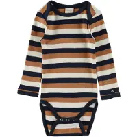 Smallstuff Body l/æ - Navy/Rosehip Stribet - - 56 - Body L/Æ