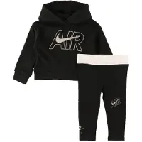 Nike Sæt - Hættetrøje/Leggings - Air - Sort - - 18 mdr - Hættetrøje