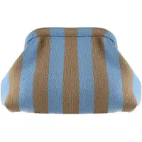 By Stær Taske - Alba Clutch - Lyseblå/Beige Stribet - - OneSize - Taske