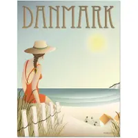 ViSSEVASSE Plakat - 50x70 - Danmark - Stranden - - OneSize - Plakat