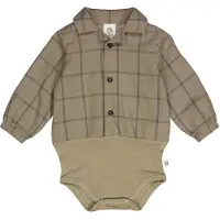 Müsli Skjortebody l/æ - Check - Cashew - - 2 år (92) - Body L/Æ