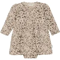 Minymo Kjolebody l/æ - AOP - Smoke Gray - - 1½ år (86) - Body L/Æ