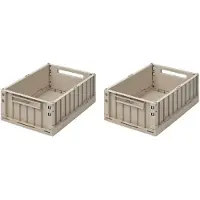 Liewood Foldekasser - 36x25x13,5 cm - Medium - 2-pak - Sandy - - OneSize - Foldekasse