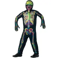Smiffys Udklædning - Glow In The Dark Skeleton - Multi - - 4-6 år (104-116) - Udklædning