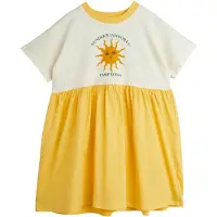 Mini Rodini Kjole - Gul/Offwhite m. Sol - - 80/86 - Kjole