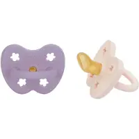 Hevea Sutter - 3-36 mdr. - 2-Pak - Naturgummi - Powder Pink/Lave - - 3-36 mdr - Sutter