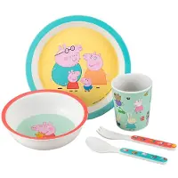 Petit Jour Service og bestik 5 dele Peppa Pig