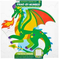 Ooly Paint By Number Sæt - Fantastic Dragon - - OneSize - Malebog