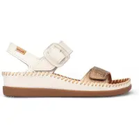 Pikolinos Pikolinostil kvinder. W8K-0555C1 Lædersandaler i off-white Cadaques-læder (36), Hvid, 3-5 cm, Spænder, Casual