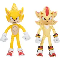JAKKS Pacific Sonic & Shadow Lysende 5-tommer Actionfigurer 2-pak: Super Sonic & Super Shadow
