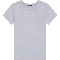 Emporio Armani Emporio Armanitil kvinder. EW000408_AF19026 Ikonisk Logobanda T-shirt grå (XS), Afslappet, Bomuld, Korte ærmer