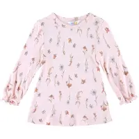 Joha Bluse - Bambus - Lyserød m. Blomster - - 80 - Bluse