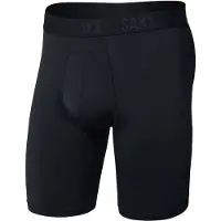 Saxx - Vandretøj - Smooth Flex Light Compression Long BB Black til UnisexNylon - Størrelse XL - Sort