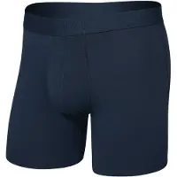 Saxx - Boksershorts og underbukser - Droptemp Cooling Cotton BB Fly Dark Ink til UnisexBomuld - Størrelse S - Grå