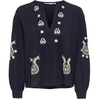 ONLY Bluse 'ONLMoon' natblå / greige