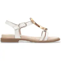 Hispanitas Hispanitastil kvinder. HV264765 Offwhite sandaler fra Bali (40), Læder, Hvid, Fast, 1-3 cm, Spænder, Casual
