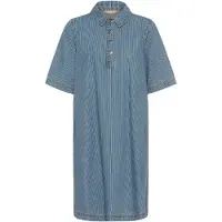 Culture Kjole 'Ayna' blue denim / hvid