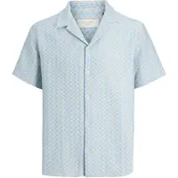 Jack & Jones Skjorte 'JORMONTAUK' creme / lyseblå