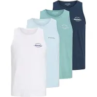 Jack & Jones Bluser & t-shirts 'JJBRANDON' navy / lyseblå / mint / hvid