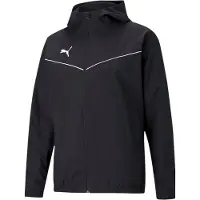 Puma Jacket Teamrise All Weather Junior - Black, størrelse 128 cm