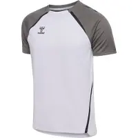 Hummel Trænings T-Shirt hmlLEAD 2.0 - Hvid/Grå/Sort, størrelse 3XL