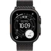 Apple Watch Ultra 3 GPS + Cellular 49mm Black Titanium Case with Black Titanium Milanese Loop - Medium