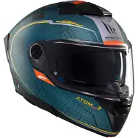Mt Helmets Atom 2 Sv Destiny Modulær Hjelm