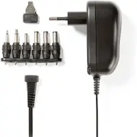 Nedis Universal AC Power Adapter - 12 W | 3 - 12 V DC | 1.80 m | 2.0 A | 6 plug(s)