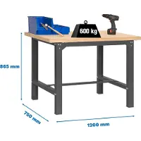Simonwork (bancos De Trabajo) Bt6 Metalhylde 865x1200x750 Mm