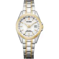 Citizen Dameur EC1186-85A Radio Controlled Hvid/Rosaguldtonet stål