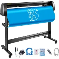 Vevor Vinylskærerplotter 53” Signmaster Software Skiltemaskine 1350 mm Papirfødning Vinylskærerplotter med stativ (53” 1350 mm)