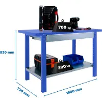 Simonwork (bancos De Trabajo) Bt6 Pro Box Metalhylde 830x1800x730 Mm