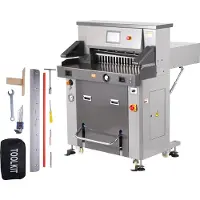 Vevor elektrisk hydraulisk papirskærer 26" skærebredde 3,14" tykkelse 7" skærm