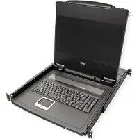 Aten Slideaway CL5708M - KVM-konsol med KVM switch - 8 porte - PS/2 - 17 - rackversion - 1280 x 1024 - 1U
