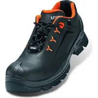 Uvex 65222, Unisex, Voksen, Sikkerhedssko, Sort, Orange, ESD, HI, HRO, S3, SRC, Hurtig luk snørebånd