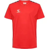 Hummel Funktionsskjorte 'Authentic' brandrød / sort / hvid
