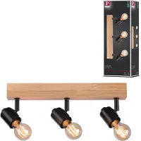 Paulmann 66772, Overflade spotlys, E27, 3 pære(r ), LED, 60 W, Sort, Træ
