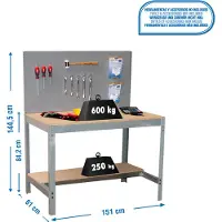 Simonwork (bancos De Trabajo) Bt2 Metalhylde 1445x1510x610 Mm